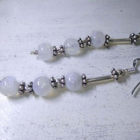 Pendientes Surat Plata y Piedra de Luna