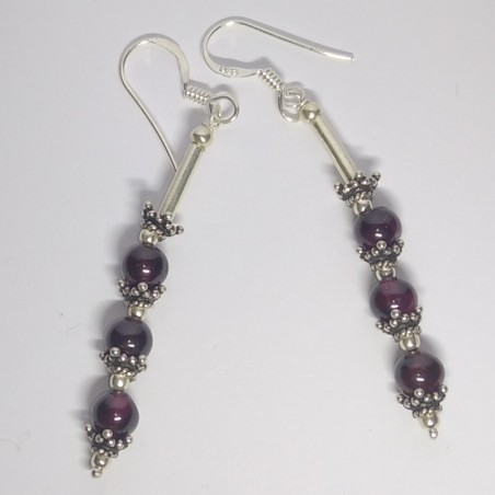 Pendientes Surat Plata y Amatista