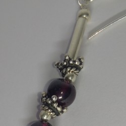 Pendientes Surat Plata y Amatista