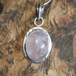 Colgante Plata Cuarzo Rosa II