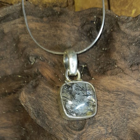 Colgante Plata Cuarzo Turmalinado