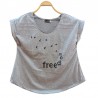 Camiseta Freedom  Gris