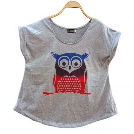 Camiseta Búho Gris