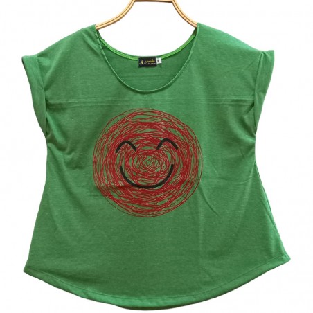 Camiseta Sonríe Verde