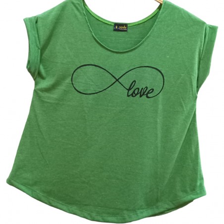 Camiseta Amor Infinito Verde