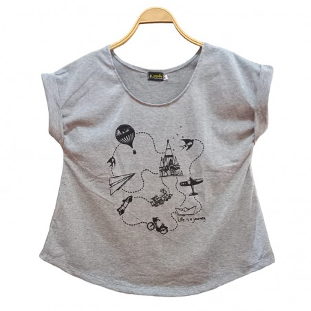 Camiseta Recorriendo Gris