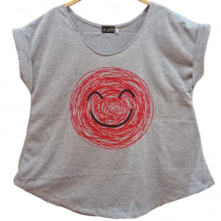 Camiseta Sonríe Gris