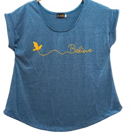 Camiseta Believe Azul