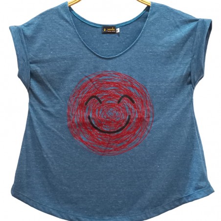 Camiseta Sonríe Azul