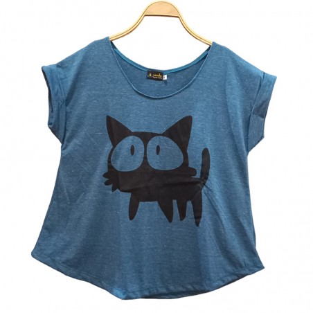 Camiseta Gato Azul