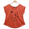 Camiseta Recorriendo naranja