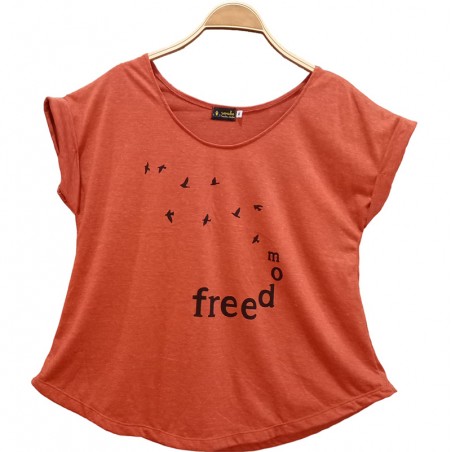 Camiseta Freedom naranja