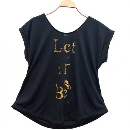 Camiseta Let It Be negra