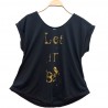 Camiseta Let It Be negra