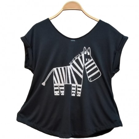 Camiseta Cebra negra