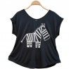 Camiseta Cebra negra