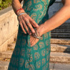 Vestido Midi Recto Hojas